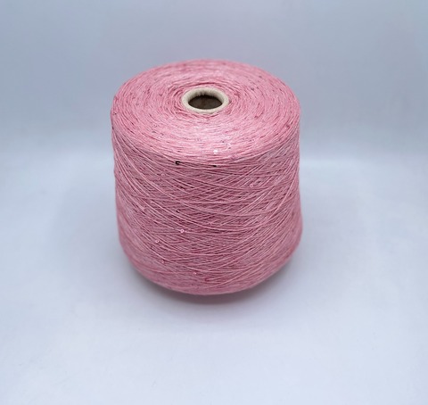 G&G Filati (пр.Италия), art-Lino 510м/100гр, 100%Лен +пайетка+люрекс, цвет-Розовый. арт.30409