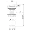 Abber AF0009W Донный клапан для раковины с переливом, цвет: белый
