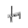 Fantini Mint 34 93 F784B Смеситель для душа встраиваемый на 2 источника с ручн. душем наружняя часть, цвет: нержавеющая сталь