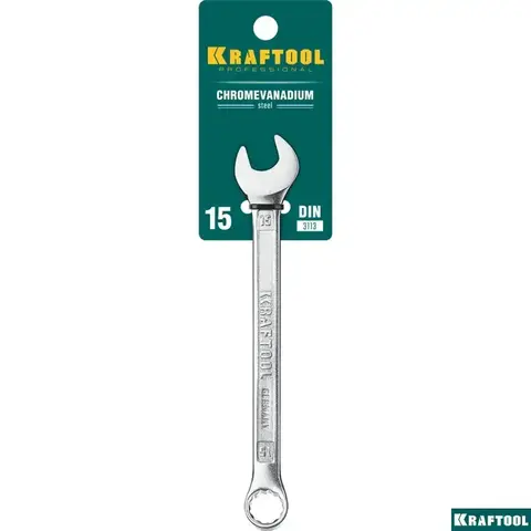 KRAFTOOL 15 мм, комбинированный гаечный ключ (27079-15)