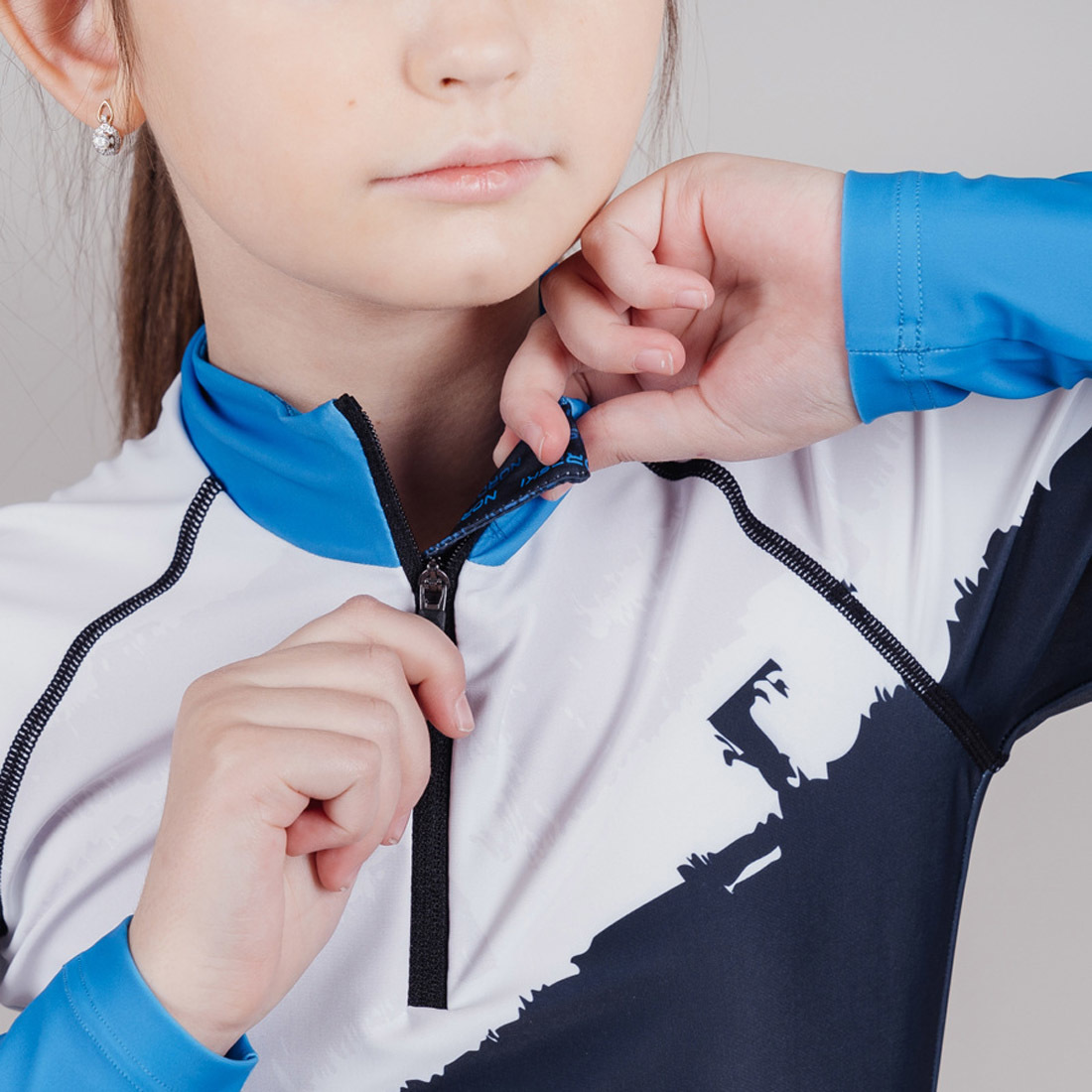 Nordski Jr Premium детский гоночный комбинезон deep blue-white - 3