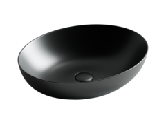 Ceramica Nova Element CN6017MB Умывальник чаша накладная овальная, 52x39.5, цвет: чёрный фото