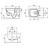 TECE 9700209 TECEneo Унитаз подвесной 540х367х365, безободковый, смыв Tornado, с крепежом, цвет белый