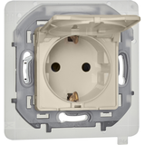 Розетка с заземлением IP44 - Legrand Inspiria - со шторками с защитной крышкой 16А 250В винтовые зажимы - слоновая кость — фото 11