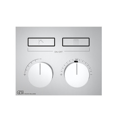 Gessi Hi-Fi 63004#031 Термостат для душа, с включением до 2 источников одновременно (внешняя часть), цвет: хром фото