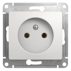 Schneider Electric Glossa Белый Розетка без заземляющих контактов механизм IP20 скрытая установка GSL000141