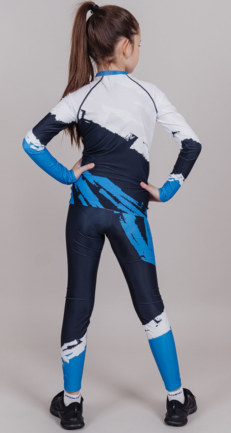 Nordski Jr Premium детский гоночный комбинезон deep blue-white - 2