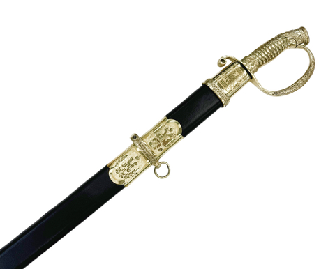 Шашка Драгунская офицерская с двумя обоймицами, обр. 1909 г, латунь, юбилейная