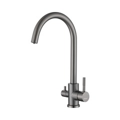 Смеситель для кухни HAIBA HBHB43828-3 с подключением фильтра графит