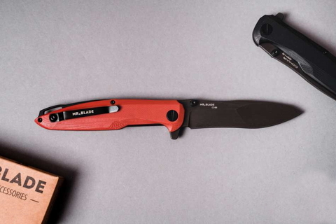 Складной нож Convair Gen.2, D2, Black Stonewash, G10 Red