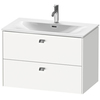 Duravit Brioso BR431202222 Тумба подвесная под раковину 234483, 2 ящика, 555x820x479мм, цвет White High Gloss