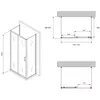 Abber AG30150B-S60B-S60B Душевой уголок, 150x60x195, цвет: чёрный