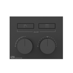 Gessi Hi-Fi 63004#299 Термостат для душа, с включением до 2 источников одновременно (внешняя часть), цвет: Black XL фото