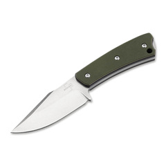 Фото Нож с фиксированным клинком Boker Piranha, сталь 440C, рукоять G10, зеленый