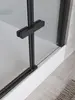 BelBagno UNO-CAB-A-1-90-C-NERO-Bi-TOP-L Душевая кабина с задними стенками, смесителем, верхним и ручным душем, акриловым поддоном и крышей, левосторонняя