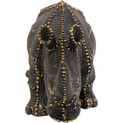 Фигура декоративная Rhino Rivets Pearls «Носорог в заклёпках и жемчуге» 26 см