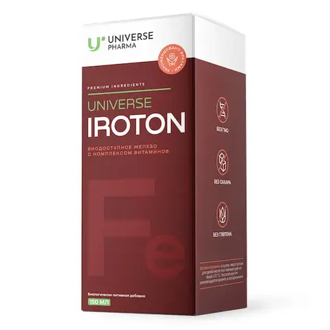 Комплекс биодоступного железа Иротон - 150 мл., Universe Vitamins