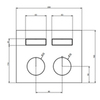Gessi Hi-Fi 63004#299 Термостат для душа, с включением до 2 источников одновременно (внешняя часть), цвет: Black XL