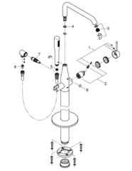 Внешняя часть смесителя для ванны GROHE Essence напольного монтажа, хром (23491001)