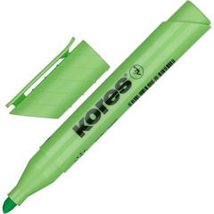 Текстовыделитель Kores зеленый (толщина линии 1-4 мм)