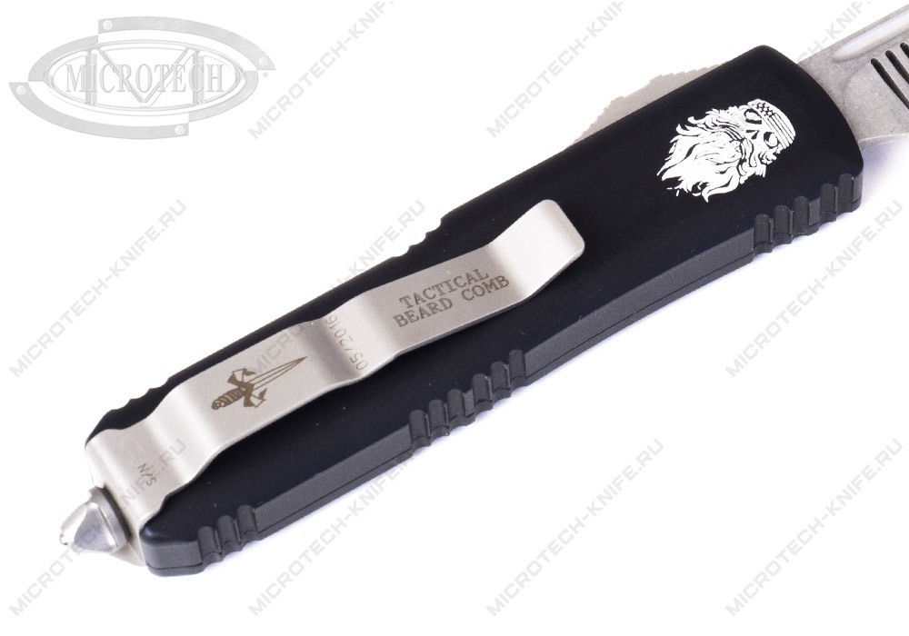 Microtech Tactical Beard Comb Stonewash Fine Tooth Elmax
