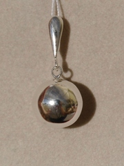 Шарики 1,4 см, капля  (серьги из серебра)