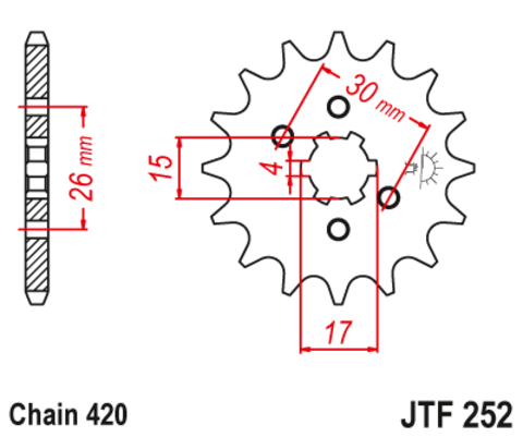 Звезда ведущая JTF252 12