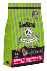 ZooRing Adult сухой корм для стерилизованных кошек (индейка с брусникой) 400 гр
