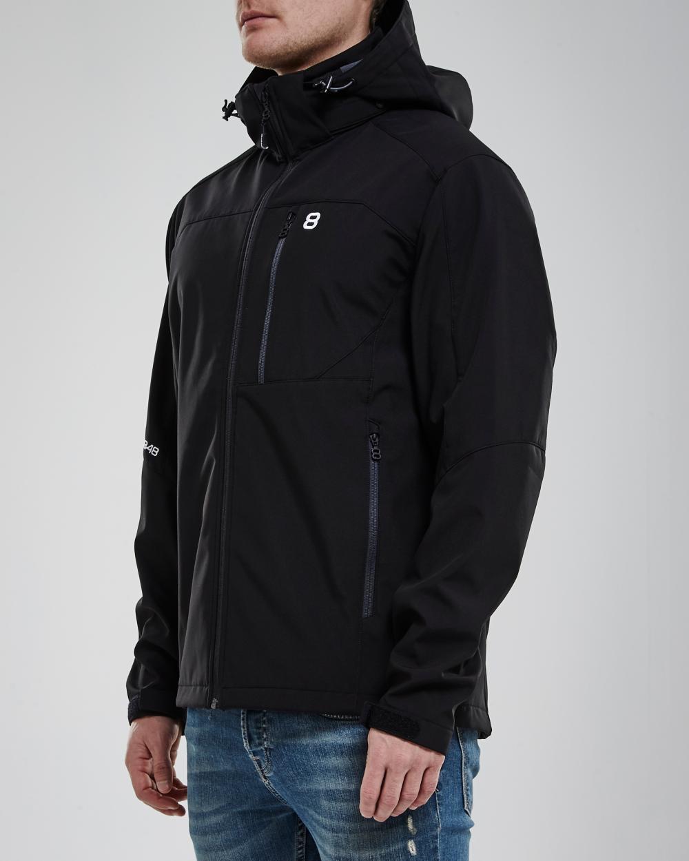 Лыжная куртка 8848 ALTITUDE DAFT SOFTSHELL мужская прогулочная черная - 4