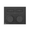 Gessi Hi-Fi 63004#707 Термостат для душа, с включением до 2 источников одновременно (внешняя часть), цвет: Black Metal Brushed PVD