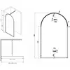 Abber Immer Offen AG64120B8 Душевая перегородка, цвет: чёрный