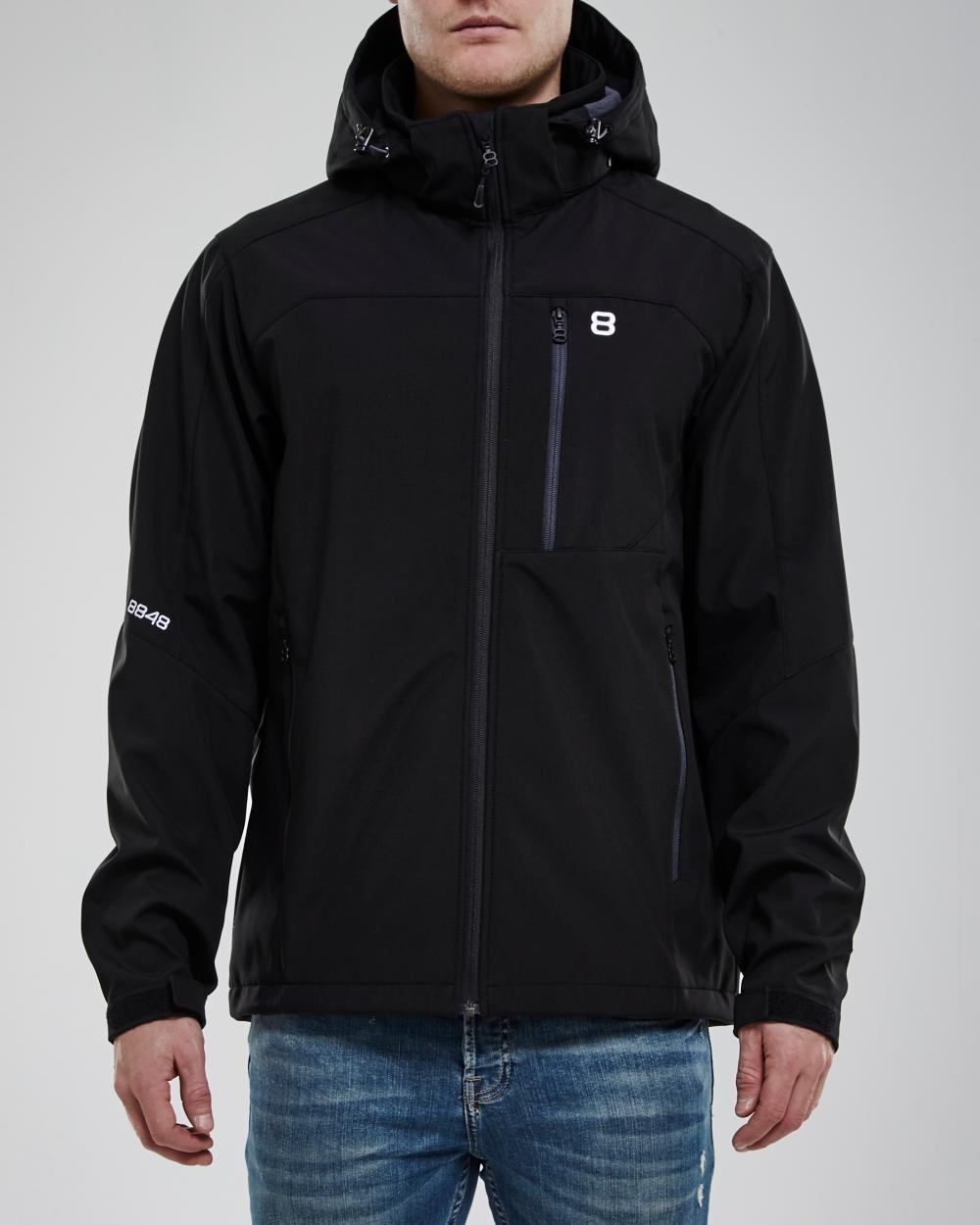 Лыжная куртка 8848 ALTITUDE DAFT SOFTSHELL мужская прогулочная черная - 2