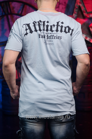 Affliction | Футболка мужская Paul Jeffries Buddha Tee Signature Series A592 спина