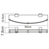 WasserKRAFT Lopau K-6044 Полка косметическая, цвет: хром