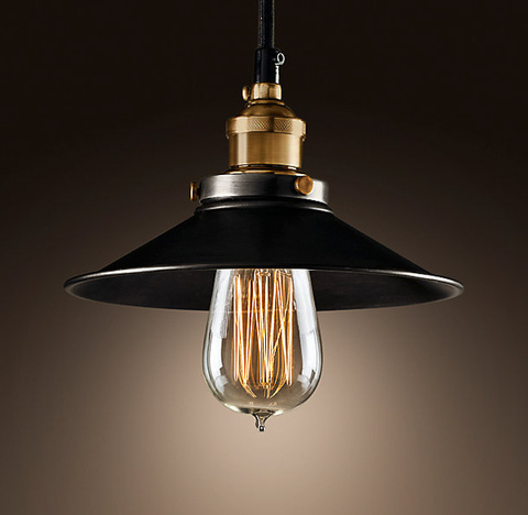 Светильник 20th c. Factory Filament Metal диаметр 23см.