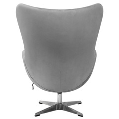Кресло EGG CHAIR серый, искусственная замша