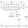 Geberit Acanto 500.624.01.2 Раковина с полкой, 90x48.2см, белый