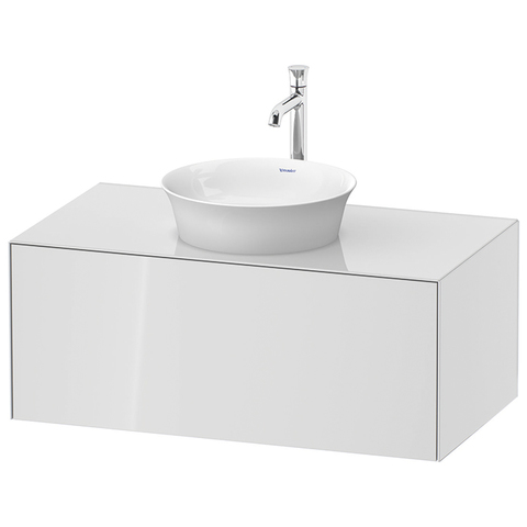 Duravit White Tulip WT497608585 Тумбочка подвесная, 408x1000x550 мм, 1 выдвижной ящик, цвет: белый высокоглянцевый