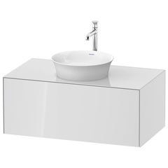 Duravit White Tulip WT497608585 Тумбочка подвесная, 408x1000x550 мм, 1 выдвижной ящик, цвет: белый высокоглянцевый фото