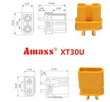 Разъём для батареи XT30 U (папа-мама)
