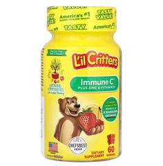 L'il Critters, Immune C с цинком и витамином D, 60 жевательных конфет