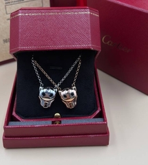 Колье цепочка с подвеской голова ПАНТЕРЫ коллекция PANTHERE качество rose/white VGOLD
