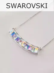 Колье Мираж с дорожкой кубиков-хамелеонов Swarovski