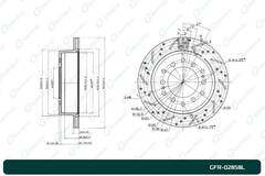 Диск тормозной перфорированный вентилируемый G-brake GFR-02858L левый