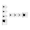 Gessi 43105#031 Внутренняя часть встраиваемого термостатического смесителя с 3мя независимыми выходами