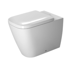 Duravit Happy D.2 2159090000 Унитаз напольный пристенный вариант, для независимого подключения воды, с вертикальным смывом, включая крепление, сток горизонтальны фото