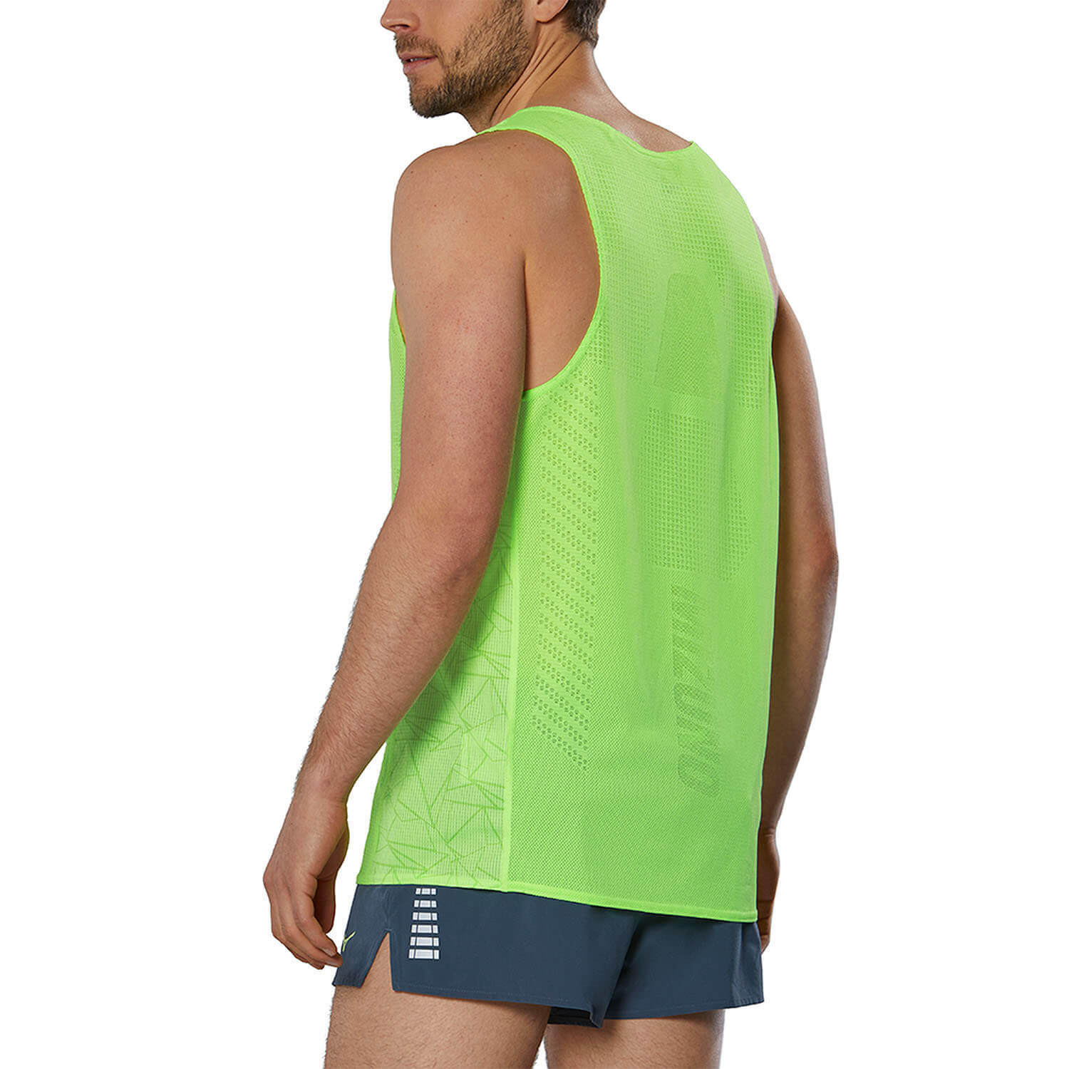 Mizuno Aero Tank беговая майка мужская зеленая - 2
