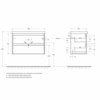 BelBagno Kraft 39 KRAFT 39-800/390-2C-SO-CG Тумба под раковину подвесная, 80x39, цвет: серый