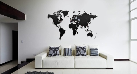 Карта мира True Map Puzzle Black 150 см х 90 см
