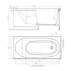 Timo Kilo KILO1570 Акриловая ванна 150x70, цвет: белый